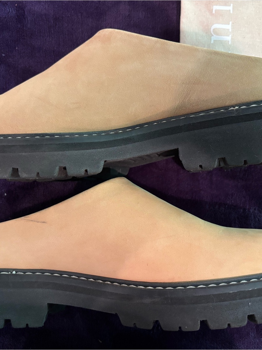 Jenni Kayne Sand Suede Chunky Heel mules - Picture 5 of 5